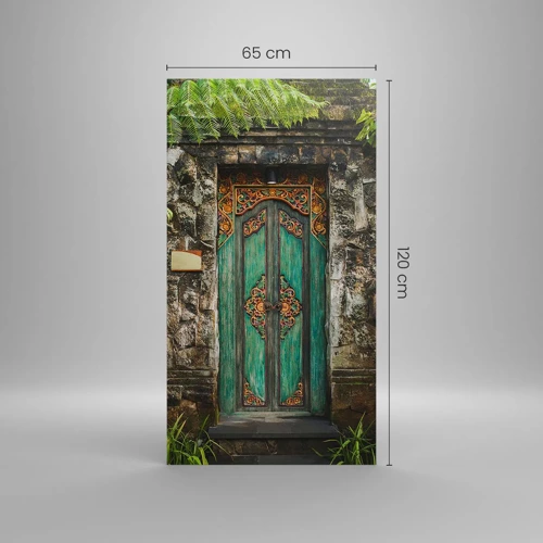 Canvas picture - Door to Exotic World - 65x120 cm