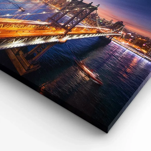 Canvas picture - Down the Illuminated Bridge - 80x120 cm