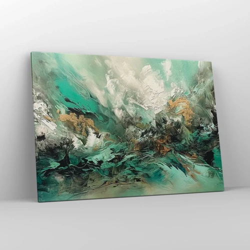 Canvas picture - Emerald and Black Lump - 100x70 cm