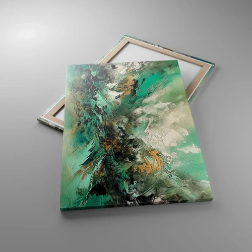 Canvas picture - Emerald and Black Lump - 70x100 cm