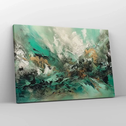 Canvas picture - Emerald and Black Lump - 70x50 cm