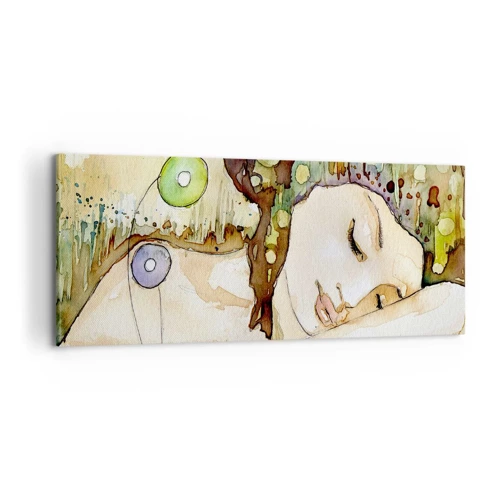 Canvas picture - Emerald and Violet Dream - 100x40 cm