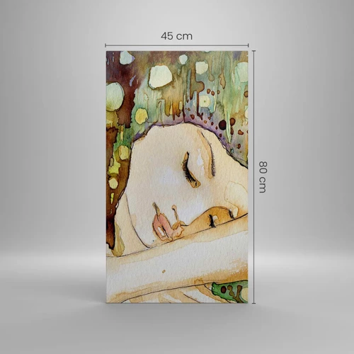Canvas picture - Emerald and Violet Dream - 45x80 cm