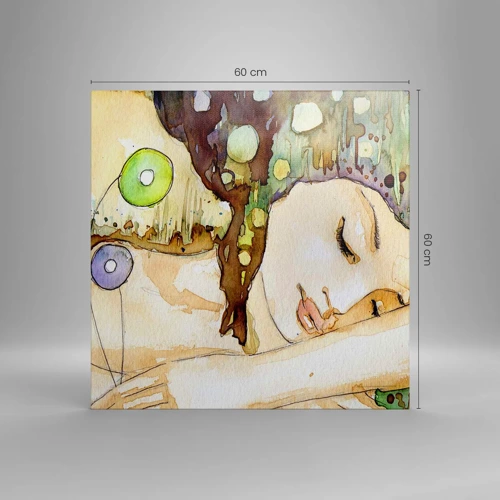 Canvas picture - Emerald and Violet Dream - 60x60 cm