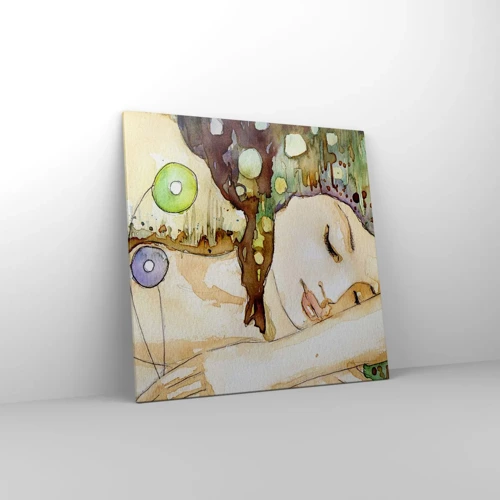 Canvas picture - Emerald and Violet Dream - 70x70 cm