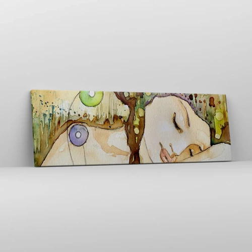 Canvas picture - Emerald and Violet Dream - 90x30 cm