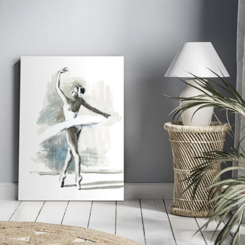 Canvas picture - Enchanted into a Swan - 45x80 cm