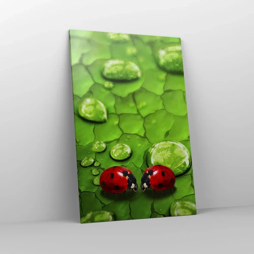 Canvas picture - Encounter in Green - 80x120 cm