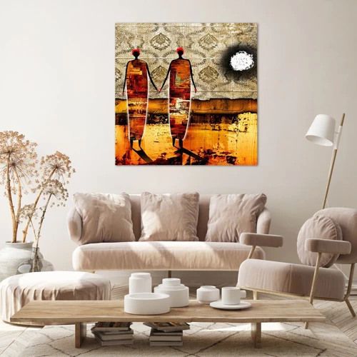 Canvas picture - Ethnic Composition in the Colours of Africa - 30x30 cm