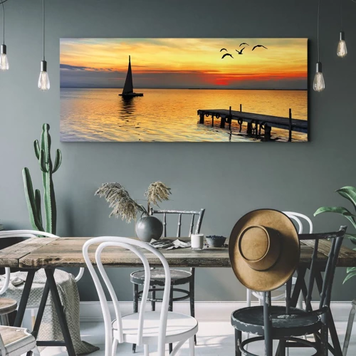 Canvas picture - Evening Returns - 100x40 cm