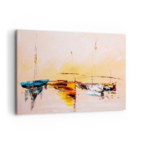 Canvas picture - Evening at the Harbour - 120x80 cm