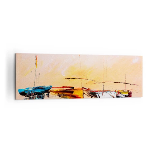 Canvas picture - Evening at the Harbour - 160x50 cm