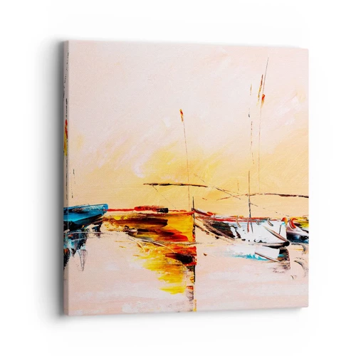 Canvas picture - Evening at the Harbour - 40x40 cm