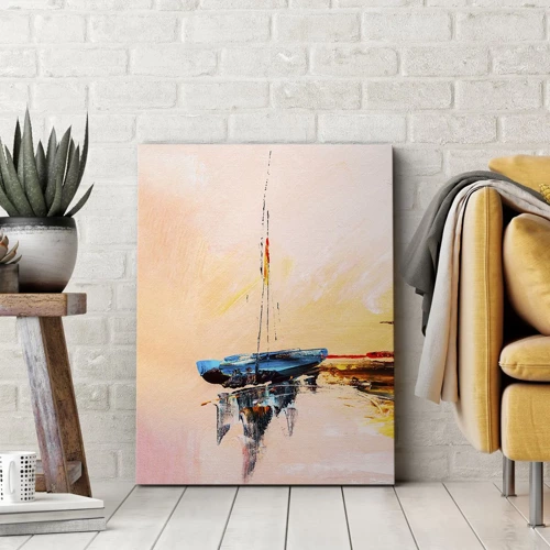 Canvas picture - Evening at the Harbour - 45x80 cm