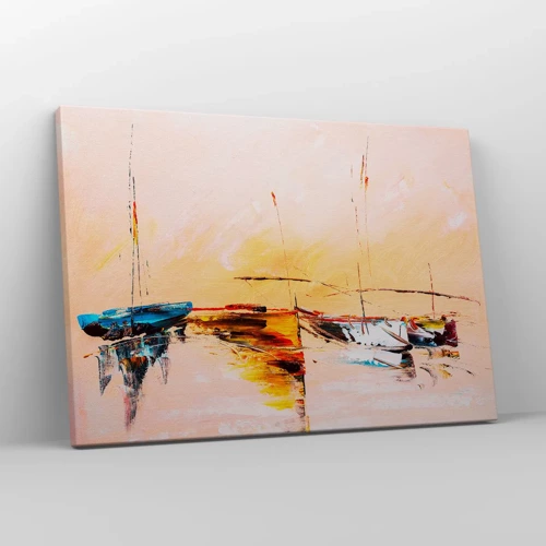Canvas picture - Evening at the Harbour - 70x50 cm