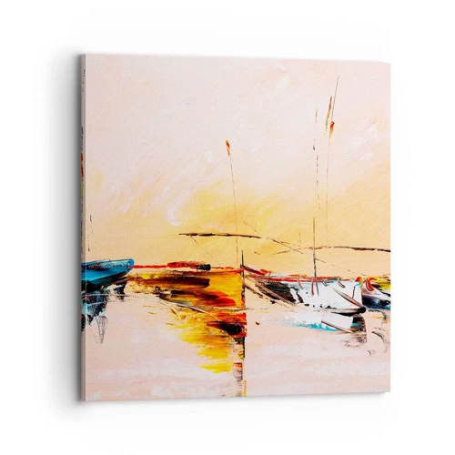 Canvas picture - Evening at the Harbour - 70x70 cm