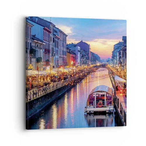 Canvas picture - Evening of Light and Fun - 30x30 cm