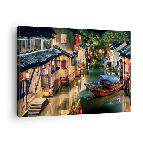 Canvas picture - Evening on a Chinese Street - 70x50 cm