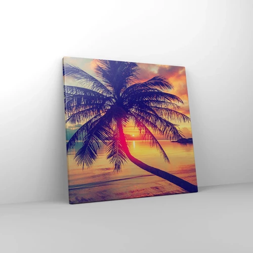 Canvas picture - Evening under the Palm Trees - 40x40 cm