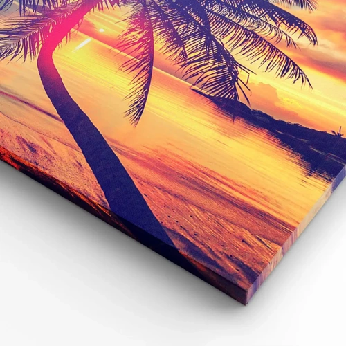 Canvas picture - Evening under the Palm Trees - 45x80 cm