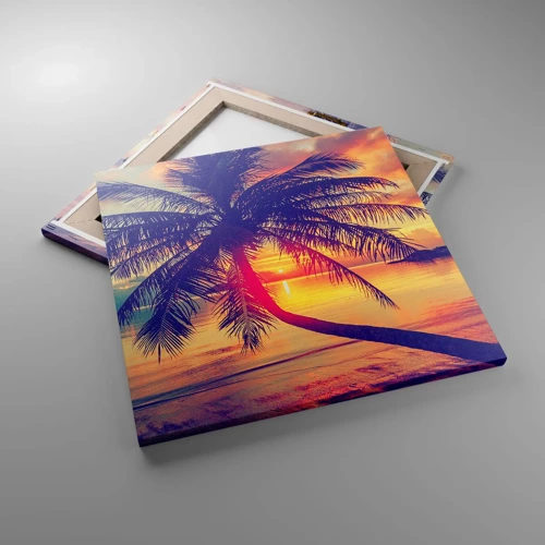 Canvas picture - Evening under the Palm Trees - 50x50 cm