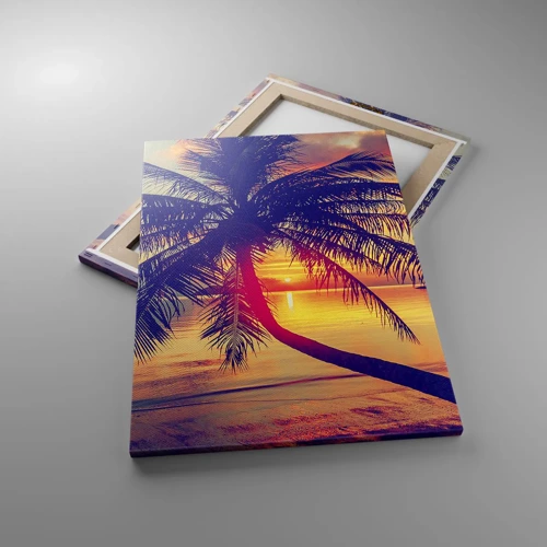 Canvas picture - Evening under the Palm Trees - 50x70 cm