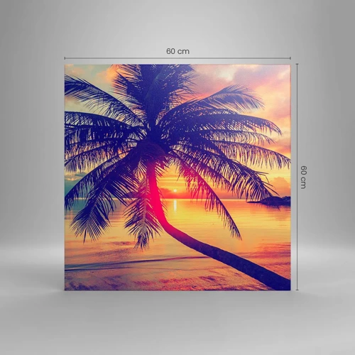 Canvas picture - Evening under the Palm Trees - 60x60 cm