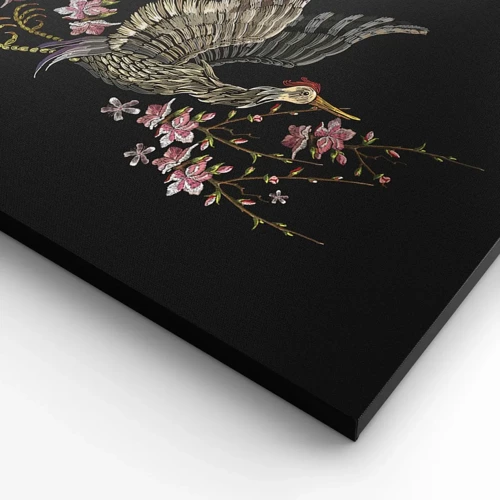 Canvas picture - Exotic, Embroidered Bird - 70x100 cm