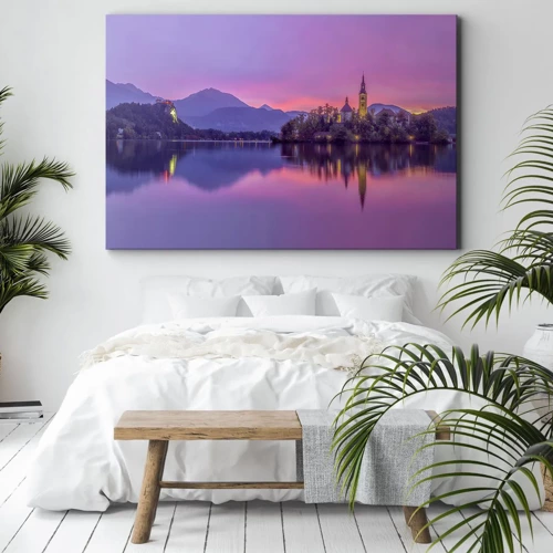 Canvas picture - Fairytale Island by Dusk - 70x50 cm