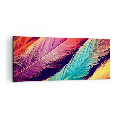 Canvas picture - Feathered Rainbow - 100x40 cm