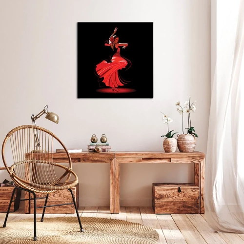 Canvas picture - Fiery Spirit of Flamenco - 30x30 cm