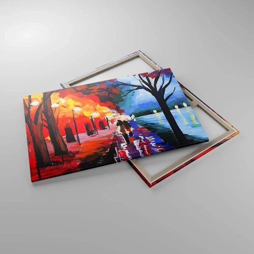 Canvas picture - Flaming Autumn in the Park - 120x80 cm