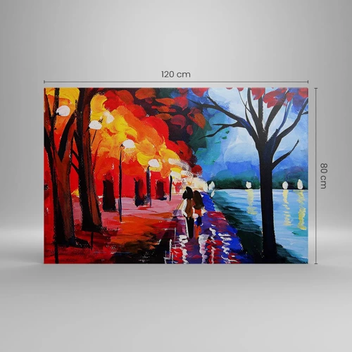 Canvas picture - Flaming Autumn in the Park - 120x80 cm