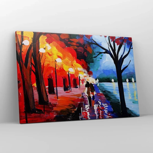 Canvas picture - Flaming Autumn in the Park - 120x80 cm