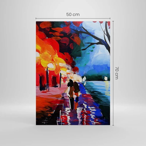 Canvas picture - Flaming Autumn in the Park - 50x70 cm