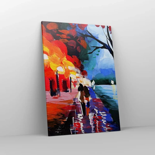 Canvas picture - Flaming Autumn in the Park - 70x100 cm