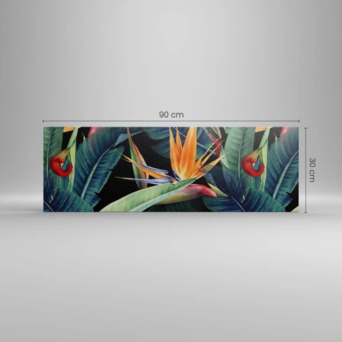 Canvas picture - Flaming Flowers of the Tropics - 90x30 cm