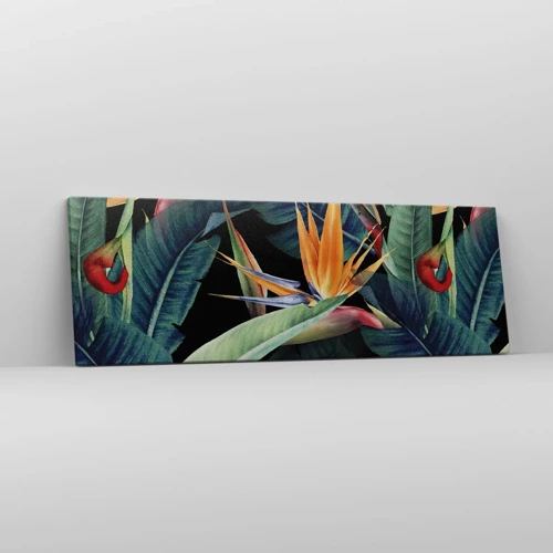 Canvas picture - Flaming Flowers of the Tropics - 90x30 cm