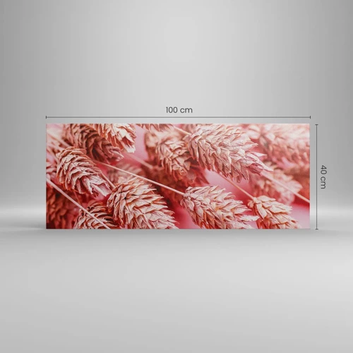 Canvas picture - Flowery Cascade in Pink - 100x40 cm