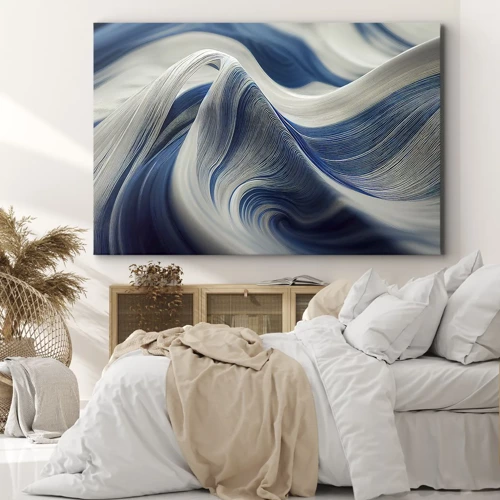 Canvas picture - Fluidity of Blue and White - 120x80 cm