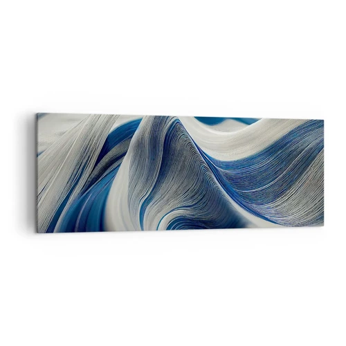 Canvas picture - Fluidity of Blue and White - 140x50 cm