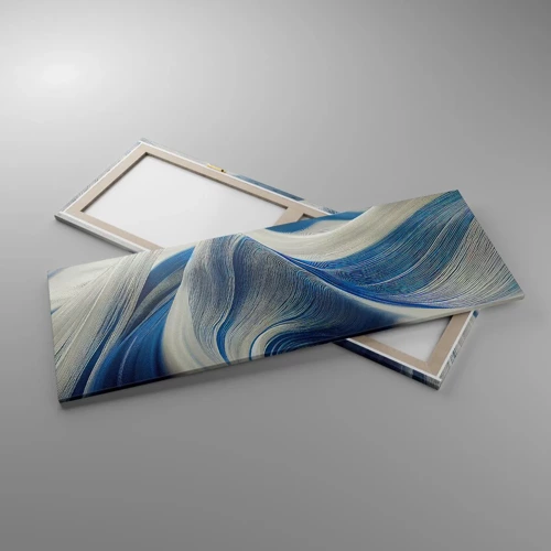 Canvas picture - Fluidity of Blue and White - 140x50 cm