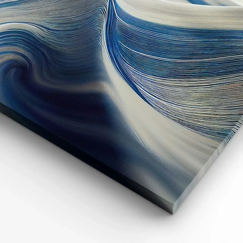 Canvas picture - Fluidity of Blue and White - 140x50 cm