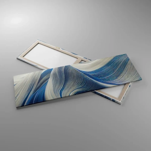 Canvas picture - Fluidity of Blue and White - 160x50 cm