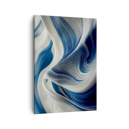 Canvas picture - Fluidity of Blue and White - 50x70 cm