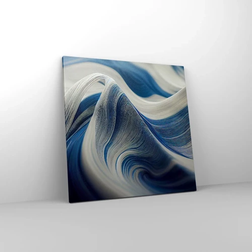 Canvas picture - Fluidity of Blue and White - 60x60 cm