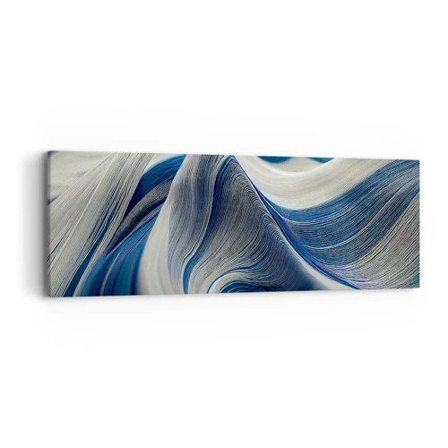 Canvas picture - Fluidity of Blue and White - 90x30 cm