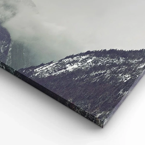 Canvas picture - Foggy valley - 55x100 cm