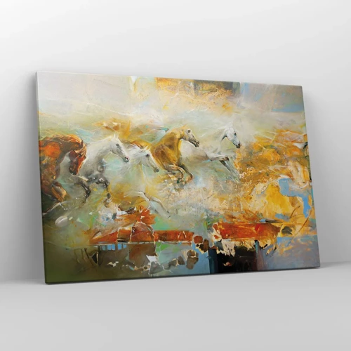 Canvas picture - Gallopping through the World - 120x80 cm