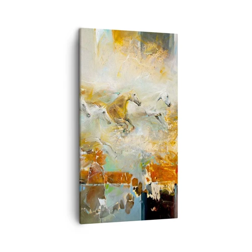 Canvas picture - Gallopping through the World - 45x80 cm